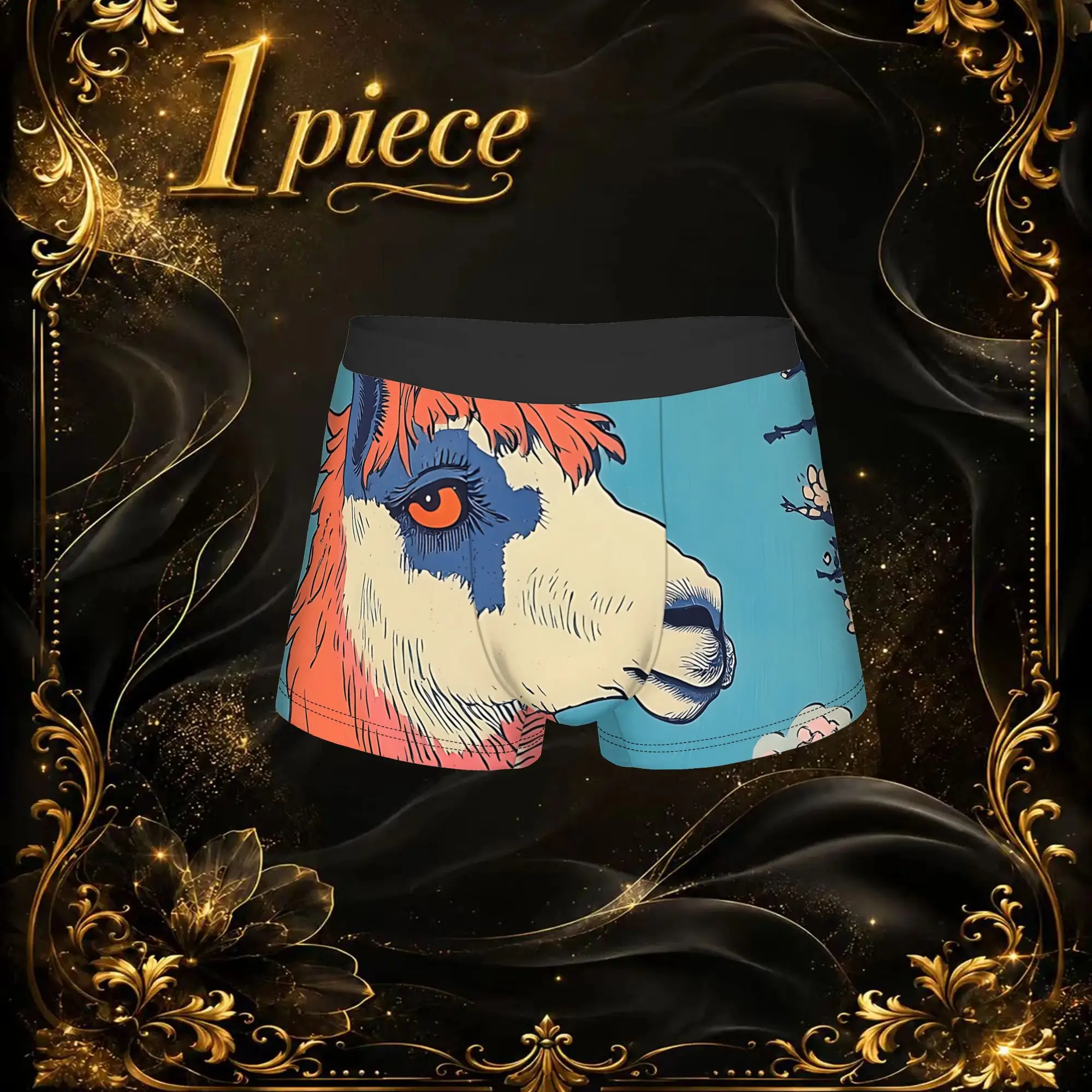 1pc Popular Cherry Blossom Moon Print boxers  adults  Breathbale Panties Men's Underwear Comfortable Shorts Boxer Briefs