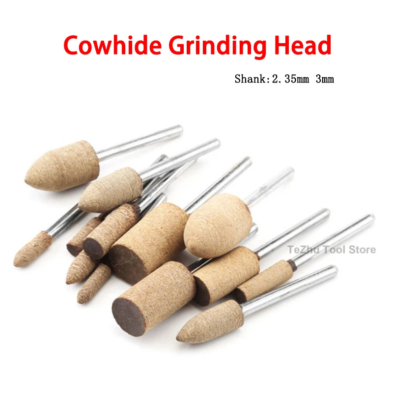 

Cowhide Mounted Polishing Wheel Grinding Head Die Grinder Drill Rotary Tool Jade Stone Shank 2.35mm 3mm