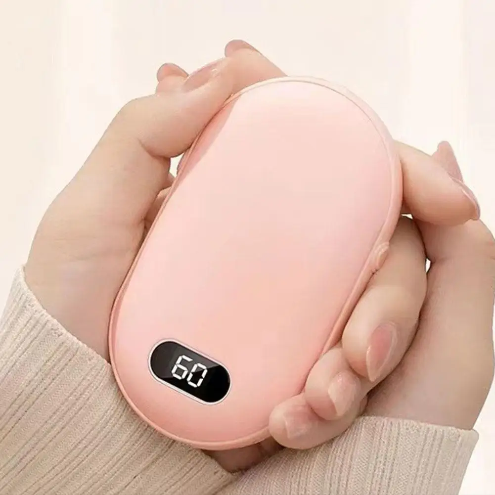 2 في 1 تدفئة اليد USB قابلة للشحن مع شاشة ديجيتال جهاز تدفئة محمول قوة البنك الكهربائية المحمولة جيب جهاز تدفئة محمول WinterGift #1