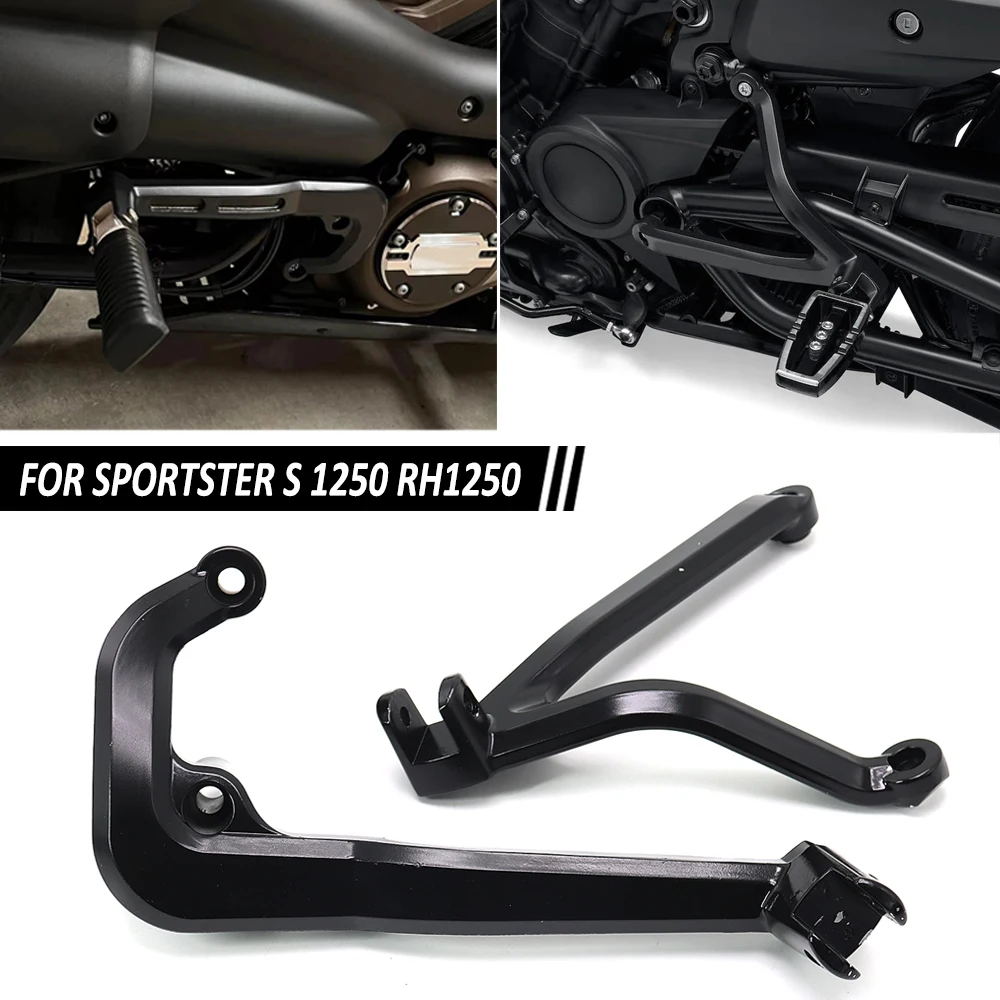 

NEW FOR SPORTSTER S 1250 RH1250 RH 1250 2021 2022 - Motorcycle Passenger Foot Peg Rests Footpeg Support Kit Heat Shield Cover