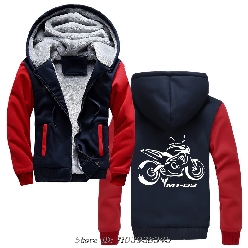 Yam Mt-09 Mt 09 Winter Hoodie Motorcycles Motorbike Top Quality Fashion zip up Jacket Cotton Streetwear Unisex Tops coats