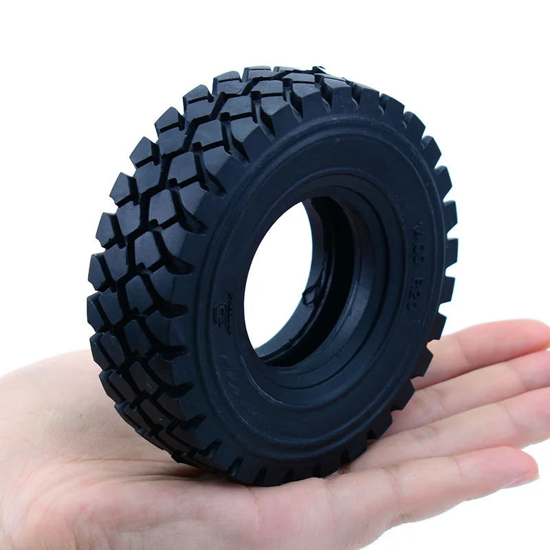 2pcs Rubber 100mm Off-road Tires for 1/14 1/10 Tamiya RC Truck Tipper DAKAR Rally Crawler Car SCANIA 770S MAN TGX Accessories