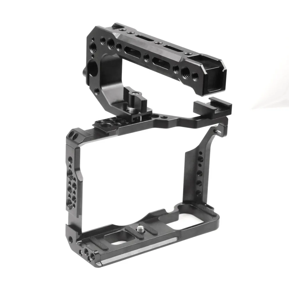 Aluminium SLR Kamera Käfig für Fujifilm X-T3 /XT3/XT2 /X-T2 DSLR Rig Schutzhülle Abdeckung mit Top griff Grip Kalten Schuh Montieren – Detail 32
