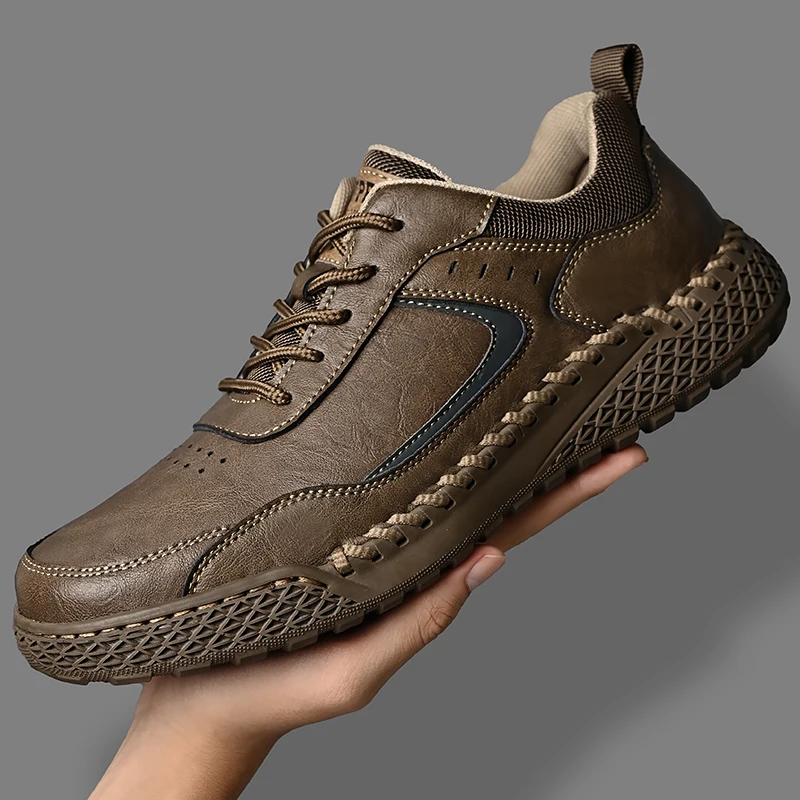 

Men Casual Shoes Leather Sneakers Classic Men's Masculino Trainers Shoes Men Outdoor Handmade Treking Footwear Shoes for Men