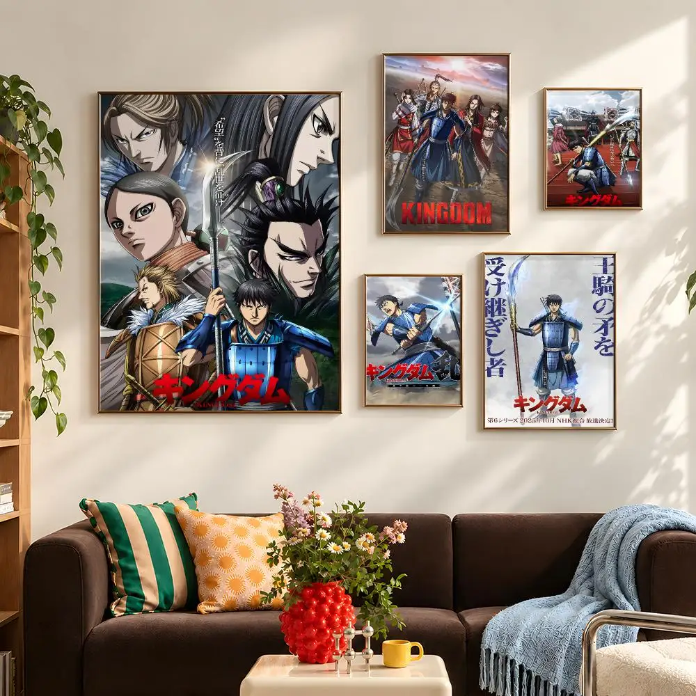 Manga Kingdom Shin Historical Poster Self Adhesive PP Wall Art HD Gaming Room Bedroom Living Room Decor Apartment Gift
