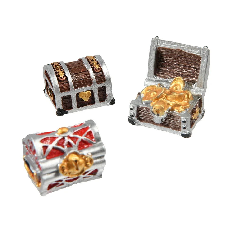 Scatola del tesoro Antico creativo acquario acquario decorazione paesaggio pirata monete d'oro ornamenti in resina