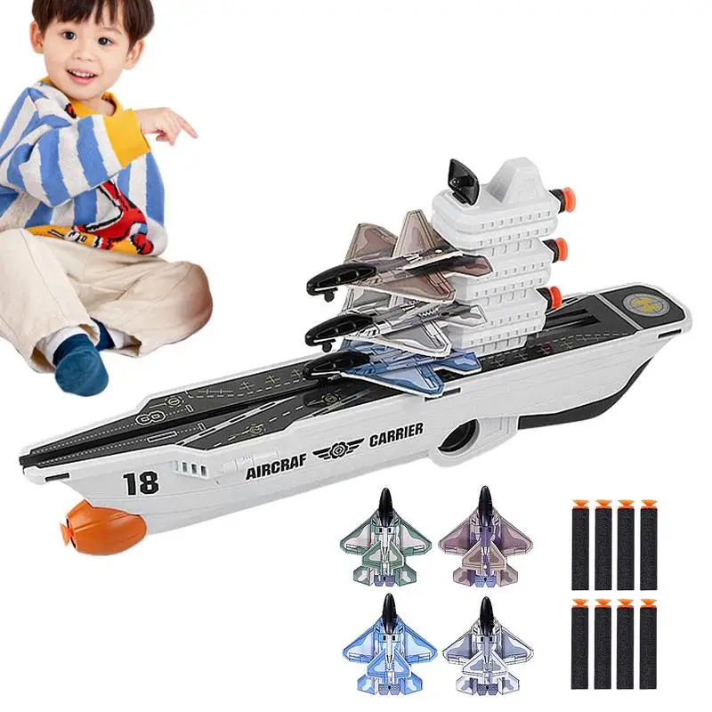 Aircraft Carrier Toy Foam Glider Plane Toys Outdoor Airplane Toys Gifts For 3 9 Years Old Birthday Christmas Gifts