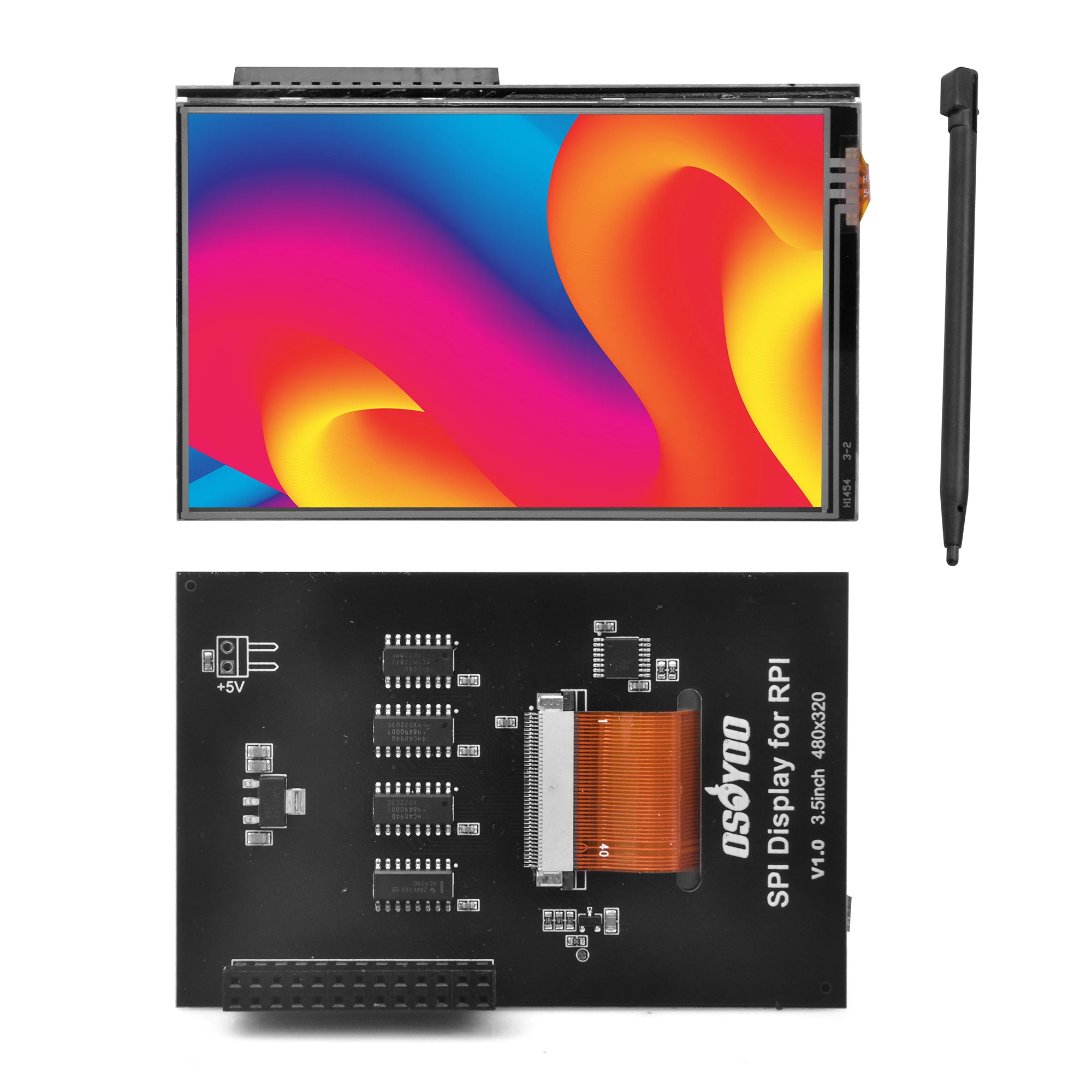 Imagem -06 - Monitor Lcd Touch Screen Display para Raspberry pi 4b 3b Mais 3b 2b Zero w 480x320 Pixel Interface Spi 3.5