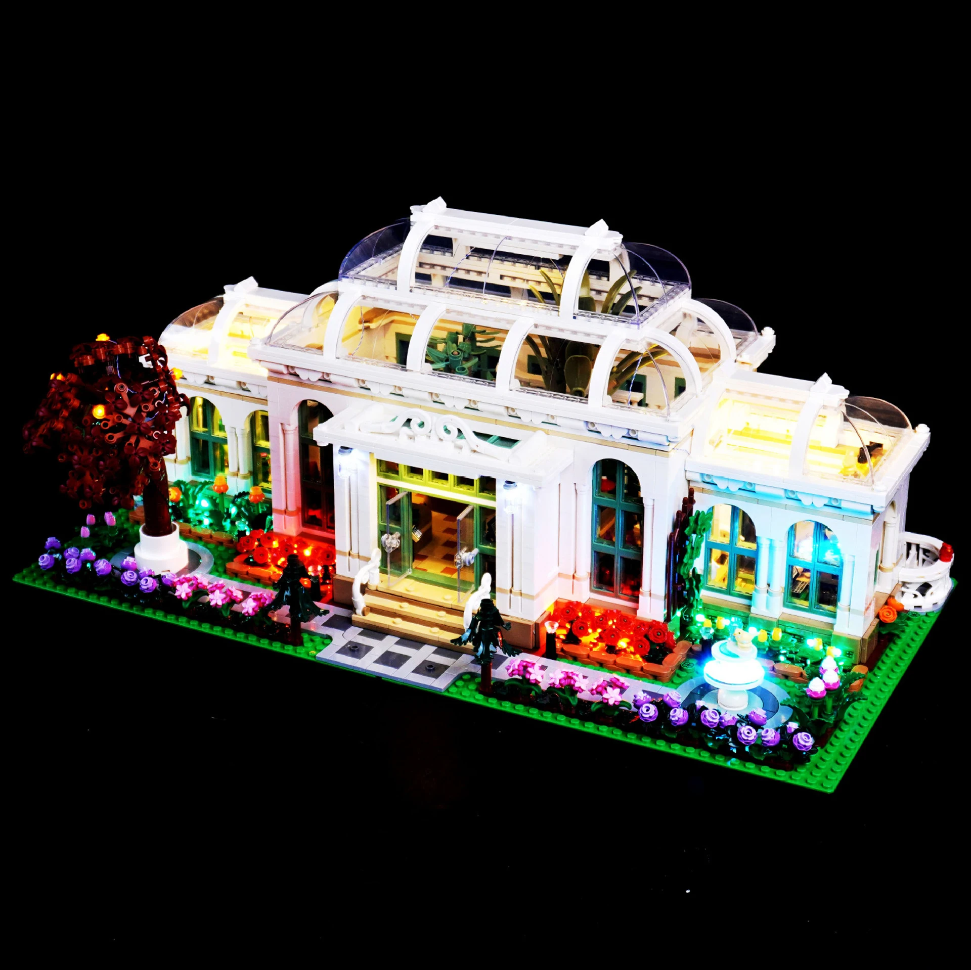 مجموعة إضاءة LED DIY مجموعة إضاءة المحافظة النباتية عن بعد RGB LED لعرض الدفيئة الفيكتورية 21353 (الأضواء فقط)