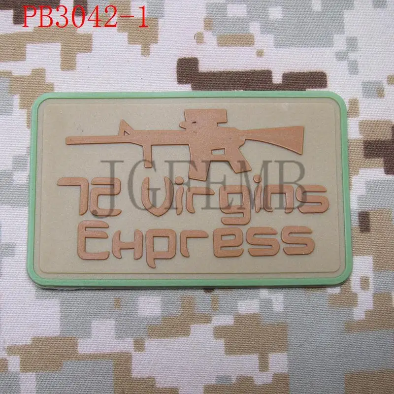 O remendo do PVC 3D para militares táticos, moral, virgens expressa, M4, 72