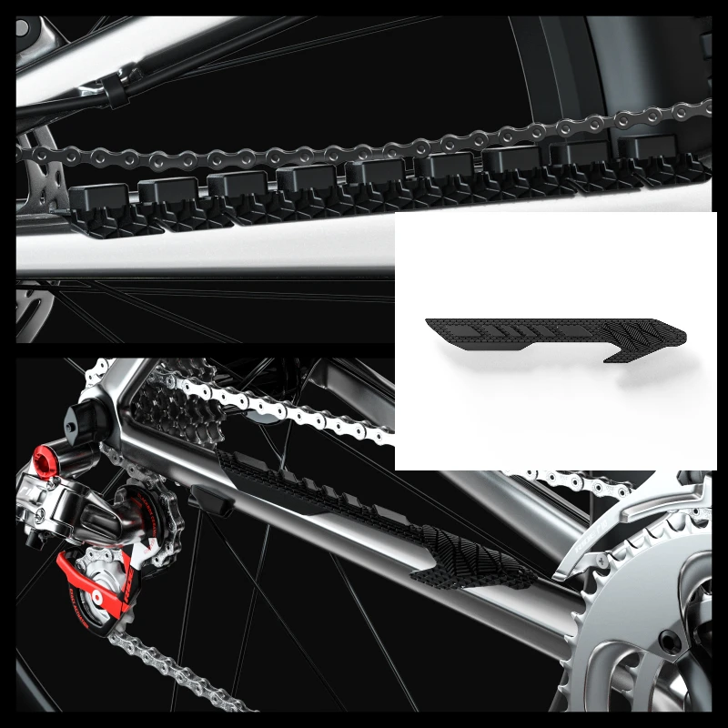 Bicycle Chainstay Protector Pad MTB 3D Silicone Chain Stay Frame Guard For Road Cycling Mountain Bike Chain Protection Sticker