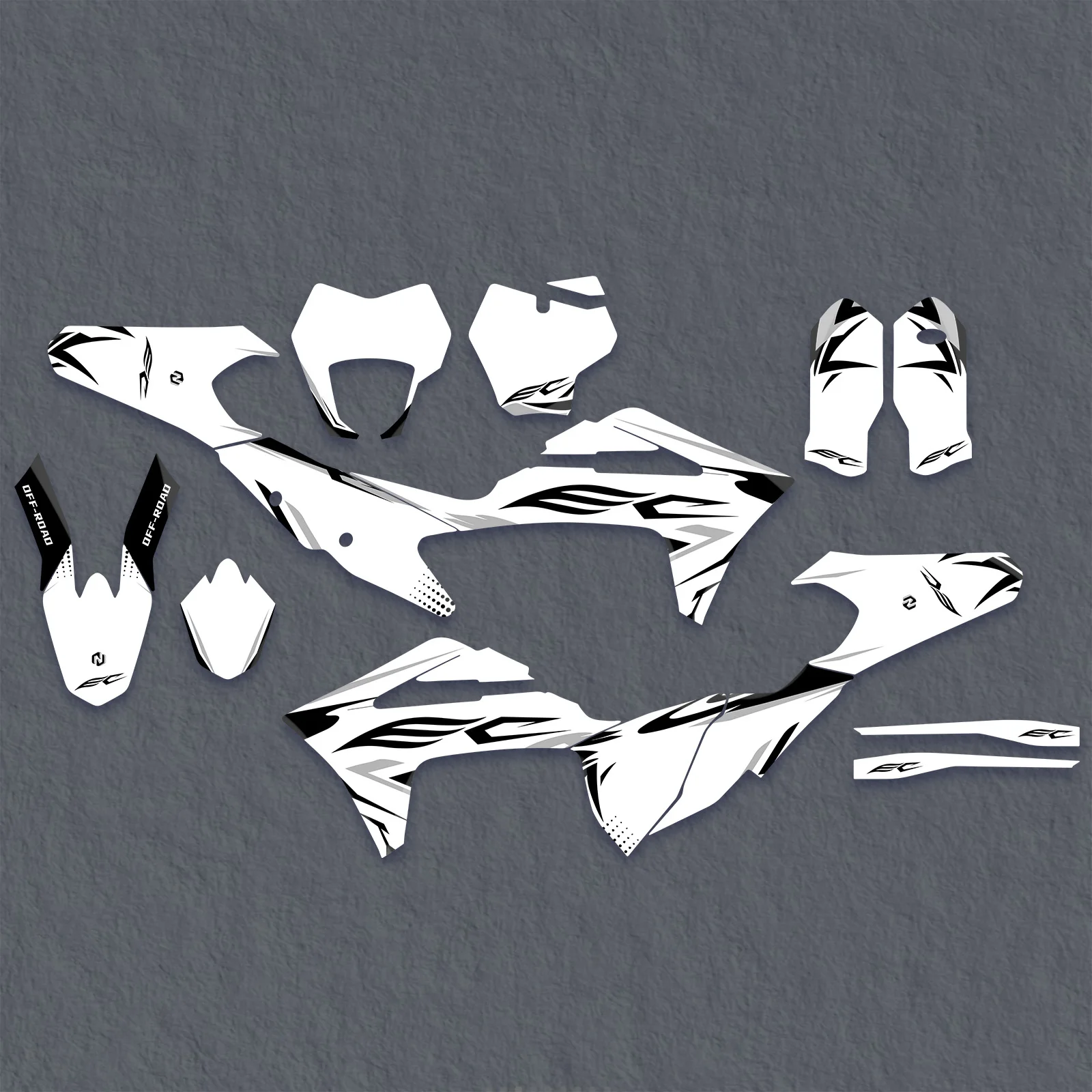 ل GasGas EC 300 EC 250 EC 125 EC 250F EC 350F ECF 450 إندورو 2021-2023 دراجة نارية الرسومات خلفية الشارات ملصق تخصيص