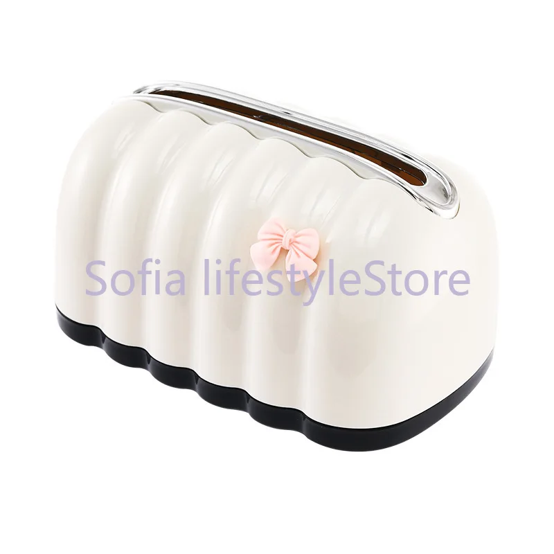 

Новая коробка для салфеток в форме хлеба, пластиковый диспенсер для салфеток для ванной комнаты, коробка для салфеток для гостиной, коробка-органайзер для салфеток.