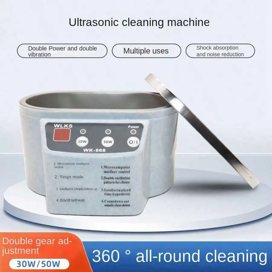منظف بالموجات فوق الصوتية وحمام Sonicator للساعات المنزلية ، آلة نظافة العدسات اللاصقة والنظارات ، الحلاقة ماكياج الأسنان ، Degas 40Khz ، 30 واط ، 50 واط