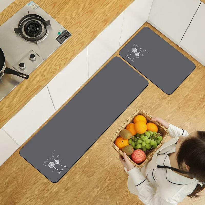 New Slip Absorbent Kitchen Mat Quick Drying Living Room Carpet High Quality Absorbent Anti Fall Rugs Anti Oil Stain Floor Mat@0#