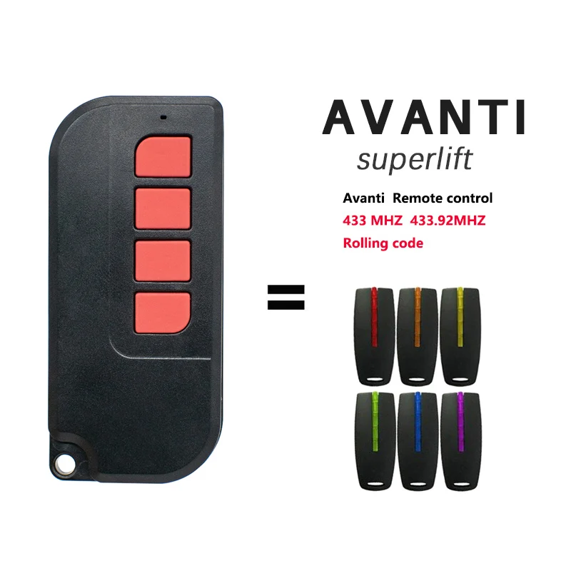Avanti Garage Door Remote Control Compatible With Avanti/Superlift/TX4 433MHz Rolling Code Gate Opener - view 3