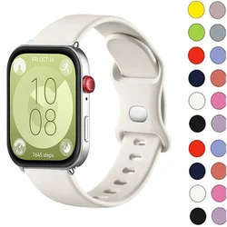 Silicone Strap For Huawei Watch Fit 3 Smart Watch Replacement Wristband Sport Bracelet Wrist Band Fit3 watch band Accessories