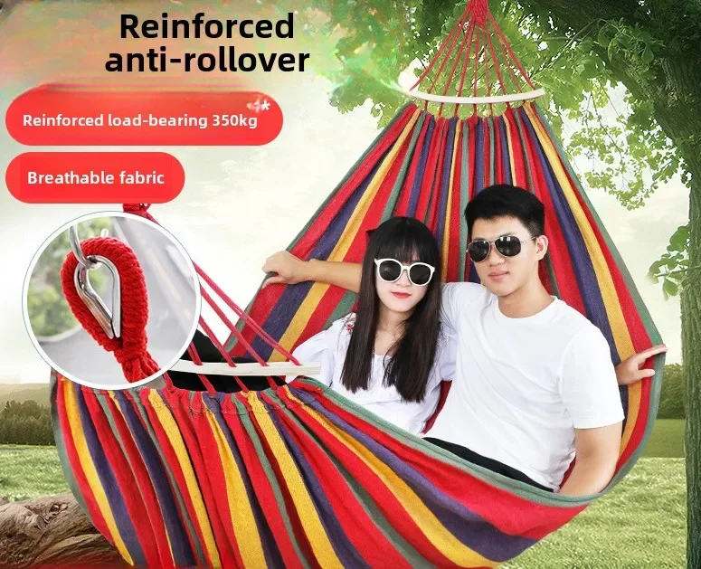 

Hammock Outdoor Swing Indoor Anti-Rollover Single Double College Student Dormitory Dormitory Hanging Chair Household Adult