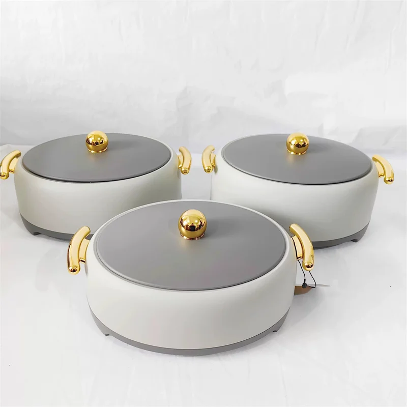 3 Pcs Set Insulated Food Warmer Sets Of 3 Hot Pot Casserole With Stainless Steel Inner Tank Pot Thermal Food Warmers