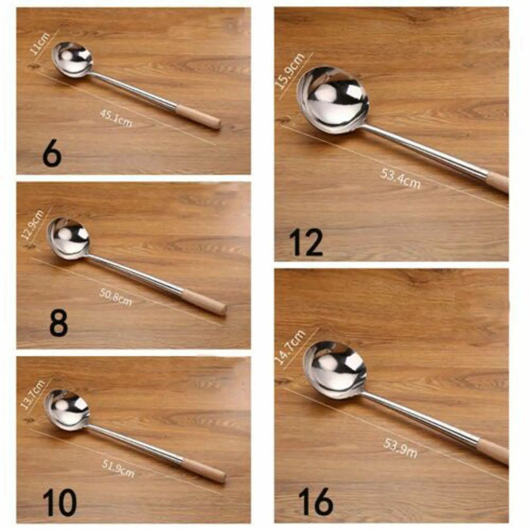 

Long Handle Soup Ladle Cooking Utensils Ladle Spoon Wok Soup Spoon A