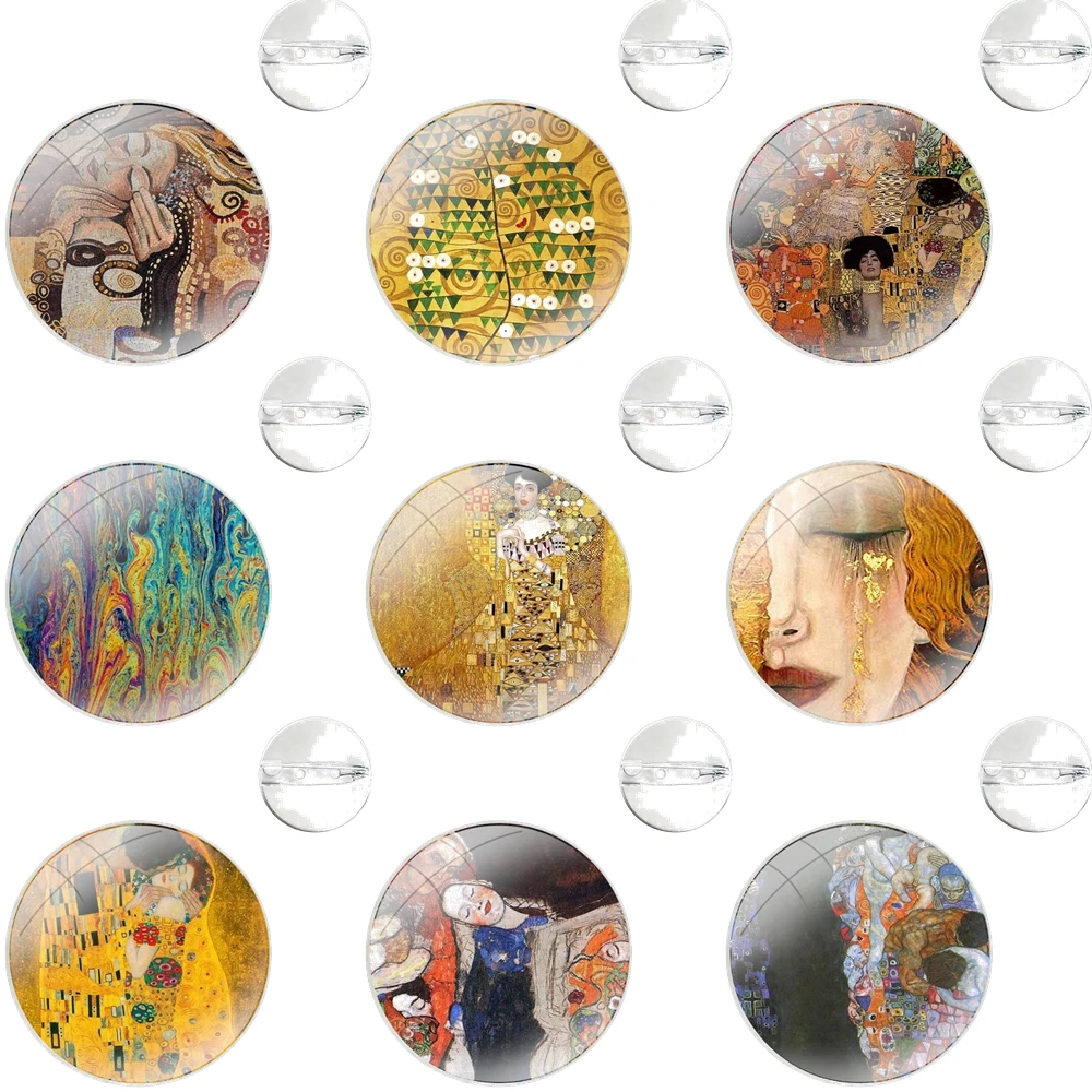 Pin Icons Broszka Biżuteria Akcesoria Pocałunek firmy Gustav Klimt