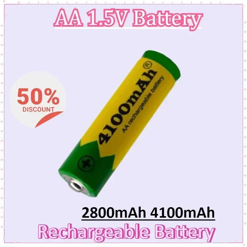 

AA 1.5V 2800mAh 4100mAh Rechargeable Battery Suitable for LED Lights Toys Remote Controls Radios Batteries