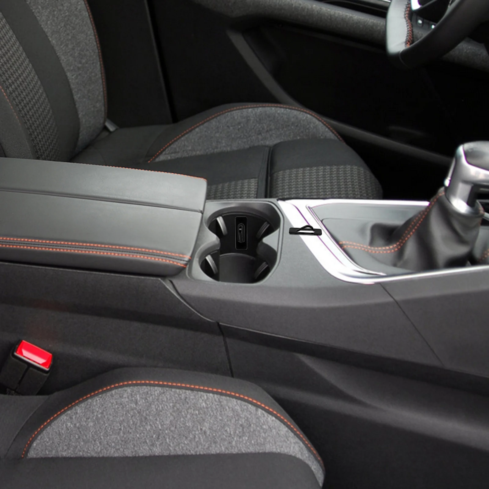 

6pcs Car Cup Holder Insert Limiter Black Plastic Water Coaster Stopper Supplies Multifunctional Design Sturdy Material Bottle