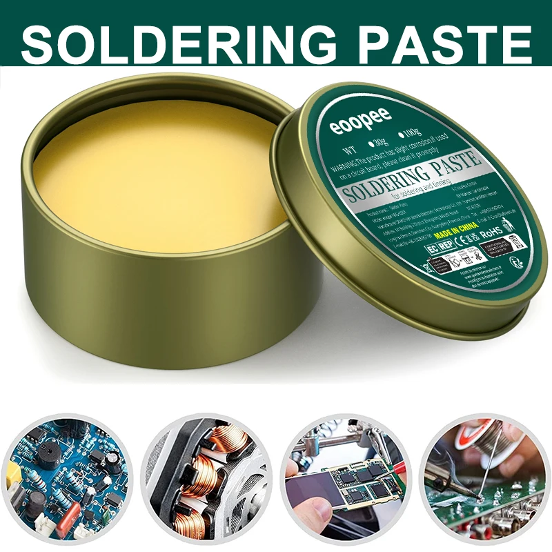 eoopee Solder Paste Rosin Flux Lead-free Welding Flux Iron Repair Welding Paste Soldering Tin Soldering Oil Soldering Flux