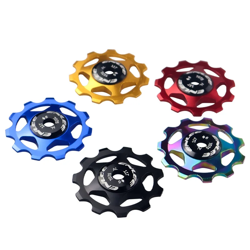 Five Colours Bike Aluminum Alloy Guide Wheel Pulley Rear Derailleur 11T 13T Guide MTB Ceramic Bearing Jockey Wheel For 4/5/6MM