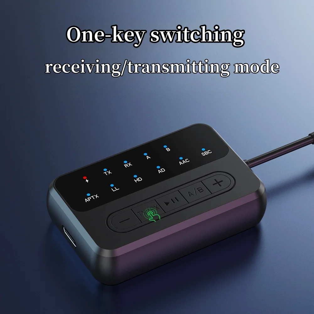 Transmisor receptor de Audio Bluetooth 5,4, AUX de 3,5 MM con micrófono, adaptador inalámbrico de música estéreo para auriculares, PC, TV, altavoces para coche