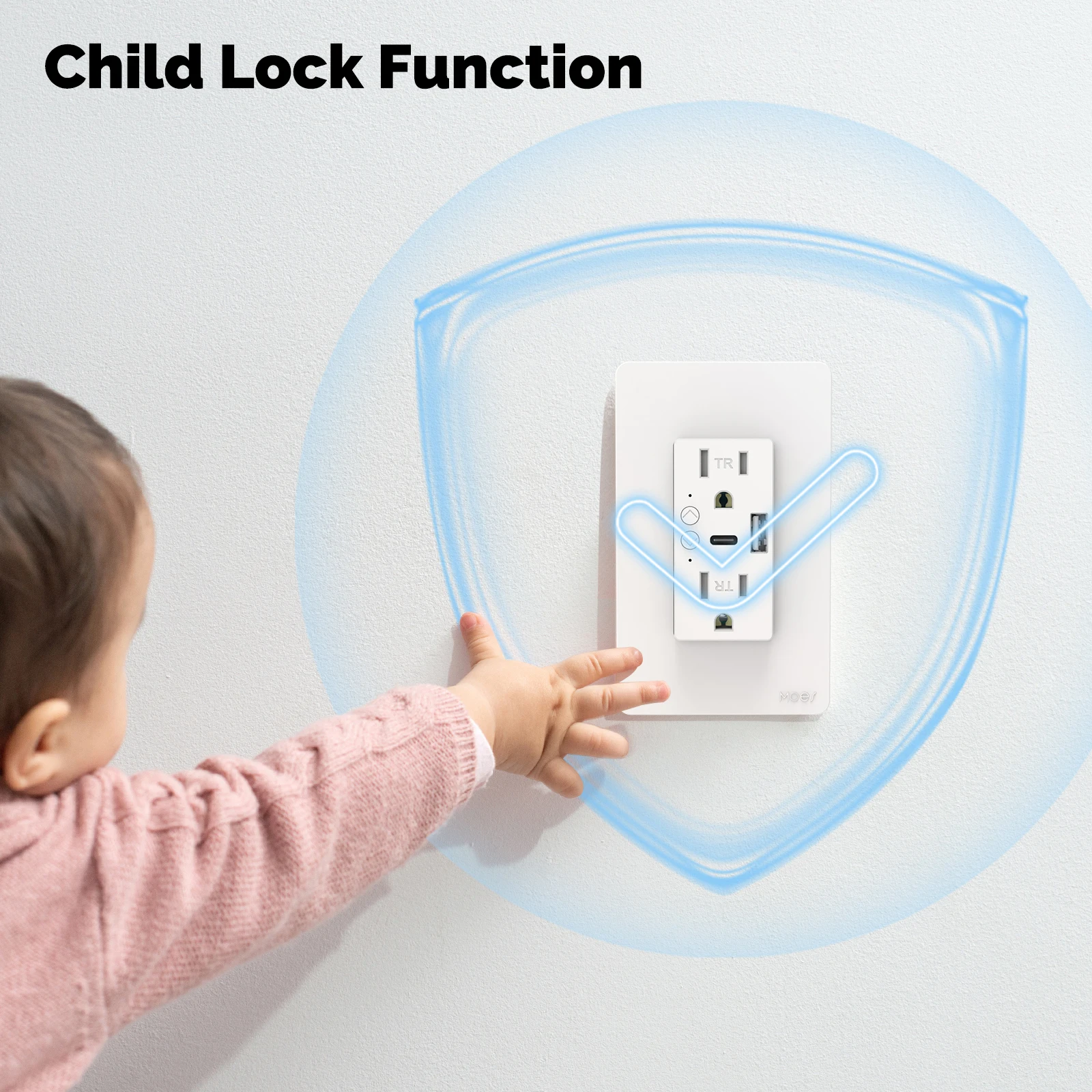MOES Tuya WiFi Smart Wall Outlet US Electrical Socket USB Type-C Port Plug APP Remote Voice Control Work with Alexa Google Home view 6