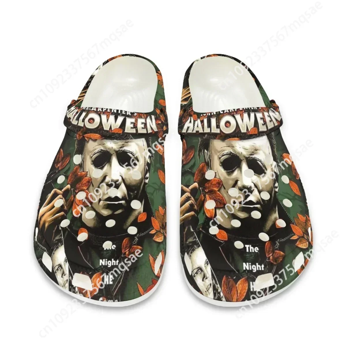 Holloween Horror Movie Clogs Leisure Beach Loafers Breathable Dual-use Flats Michael Myers Hole Shoe Outside Trend Cool Slippers