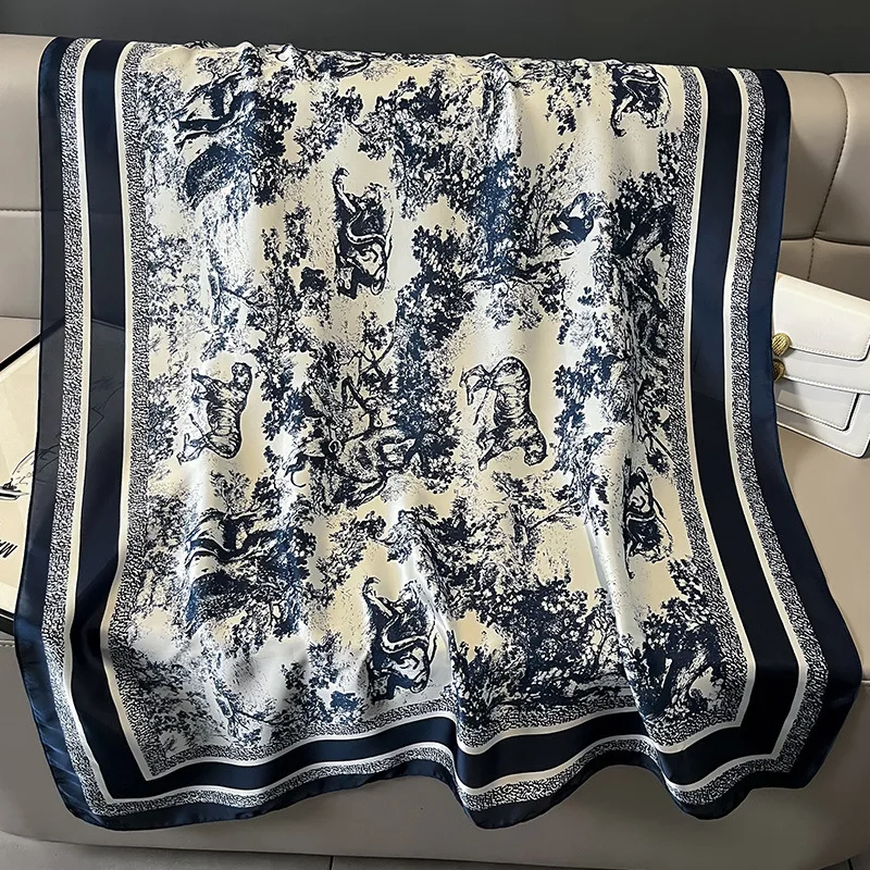 

2025 новый дизайн, имитация шелковых шарфов для женщин, тонкая теплая шаль, модная накидка с принтом, кашемировый платок из пашмины, Bufandas, пончо