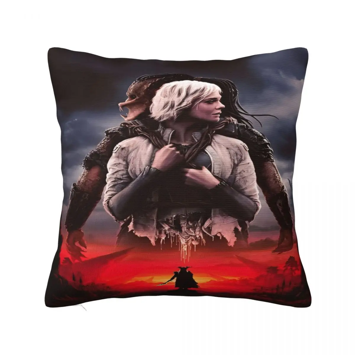 غطاء وسادة مزخرف المفترس: غطاء وسادة سرير Badlands Merch مربع متعدد المقاسات دروبشيبينغ