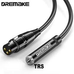 TRS 6.35 XLR Female To 6.5mm Female Audio Extension Cable 1/4 Inch Female Cannon Cord for Amplifier Effect Sound Card Speaker