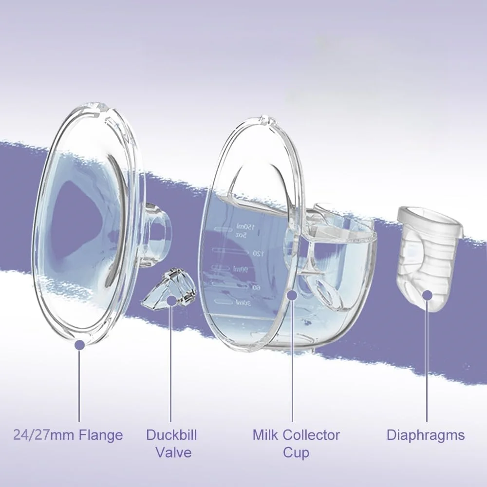 Wearable Breast Pump Replacement Parts Compatible with Nuliie NCVI NICEGREEN Life Zooawa S32 Breast Pump, Milk Collector Cup