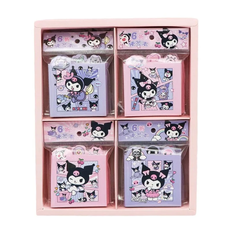 Imagem -05 - Sanrio Keroppi Kuromi Sticky Notes Folding Memo Pad Etiqueta Bonito n Times Papelaria Notepad Post Abastecimento Escolar 12 Pcs por Lote