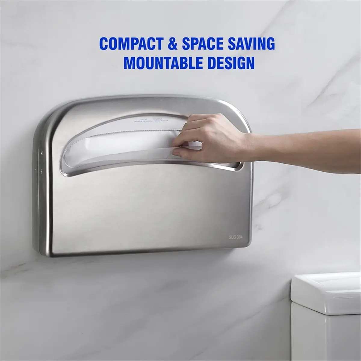 

Toilet Seat Cover Dispenser, Commercial Stainless Steel Toilet Seat Cover Holder for Disposable Toilet Seat Covers