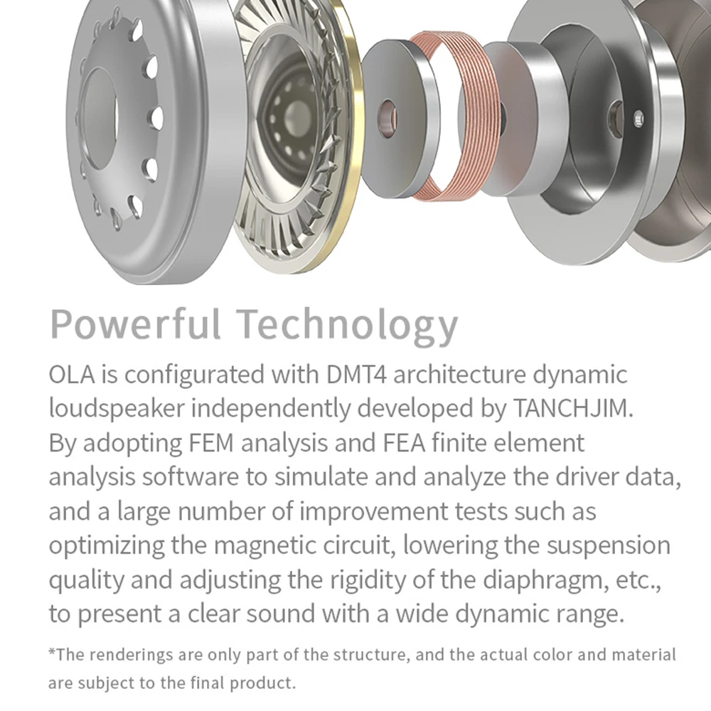 TANCHJIM OLA ديناميكية سائق سماعة HiFi سماعات موسيقى سماعة مع 2Pin 0.78 مللي متر كابل قابل للفصل ميكروفون
