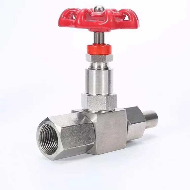 304 الفولاذ المقاوم للصدأ ملحومة إلى صمام إبرة موضوع أنثى متري M20 * 1.5 صمام إيقاف نوع الإبرة الأنثوية #4