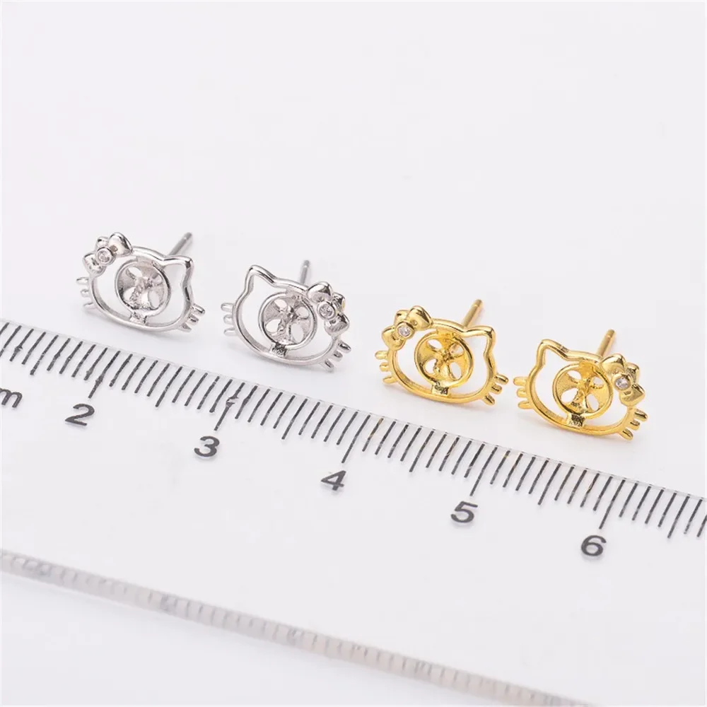 

Gold-Plated Pearl Beads Stud Earrings Setting Base Diy Jewelry Making Findings&Components No Pearl E089