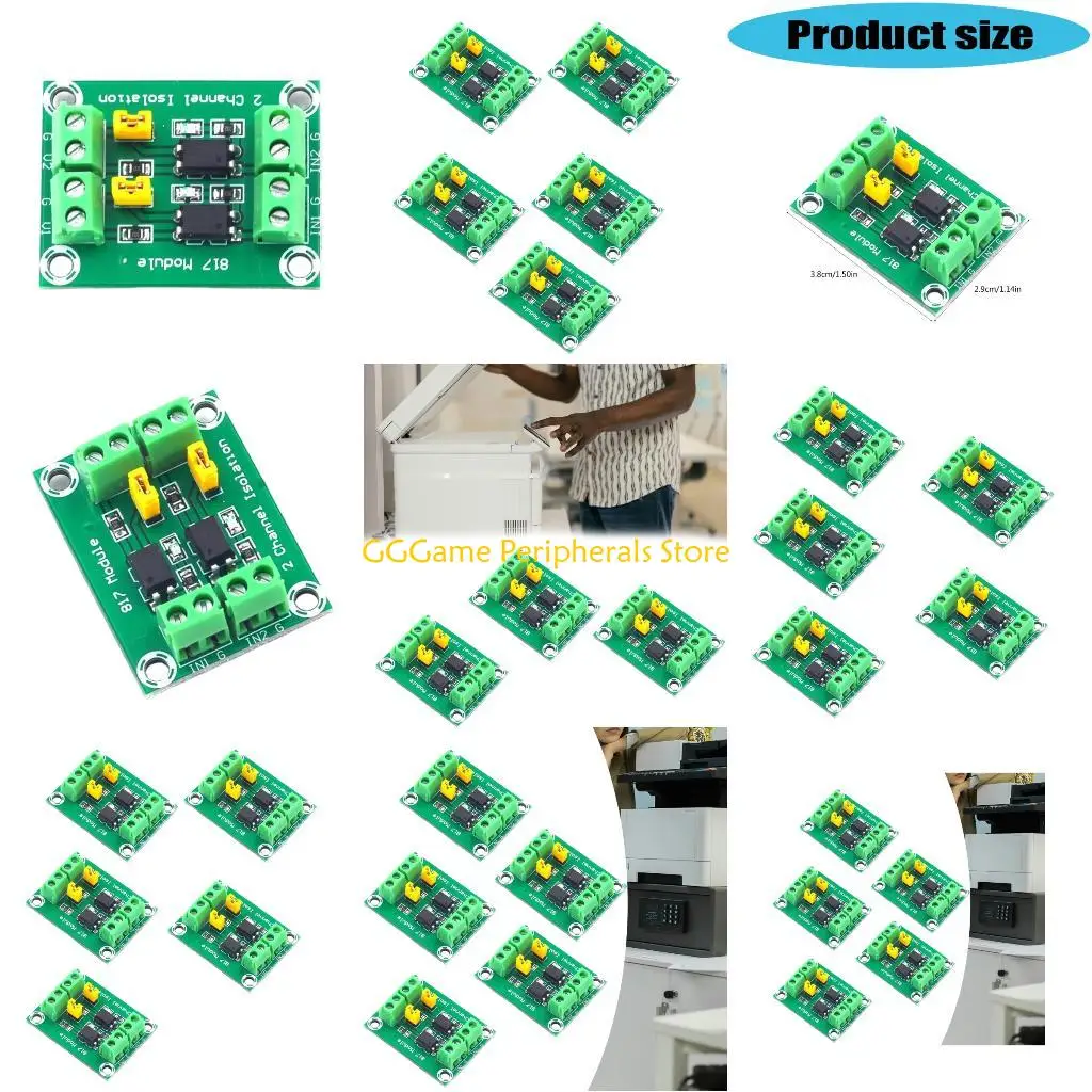 

U55B Two Way Optocoupler Voltages Isolation Adapters for Converting 3.3V 5V to 24V Signals