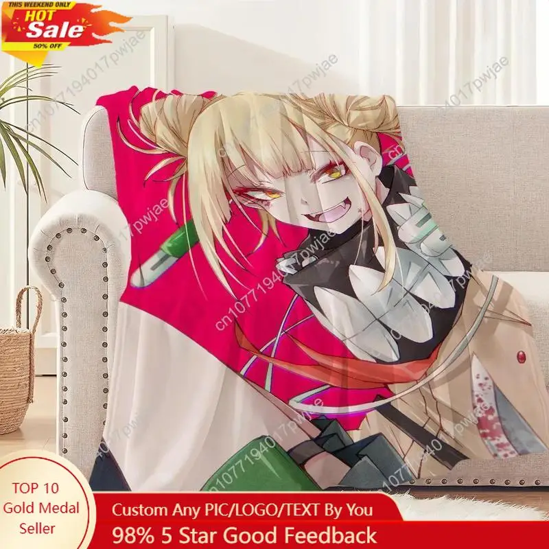 

Anime My H-Hero A-Academia HimikoToga Blanket Soft Comfortable Nap Plush Suitable For Iiving Room Office Custom Blankets