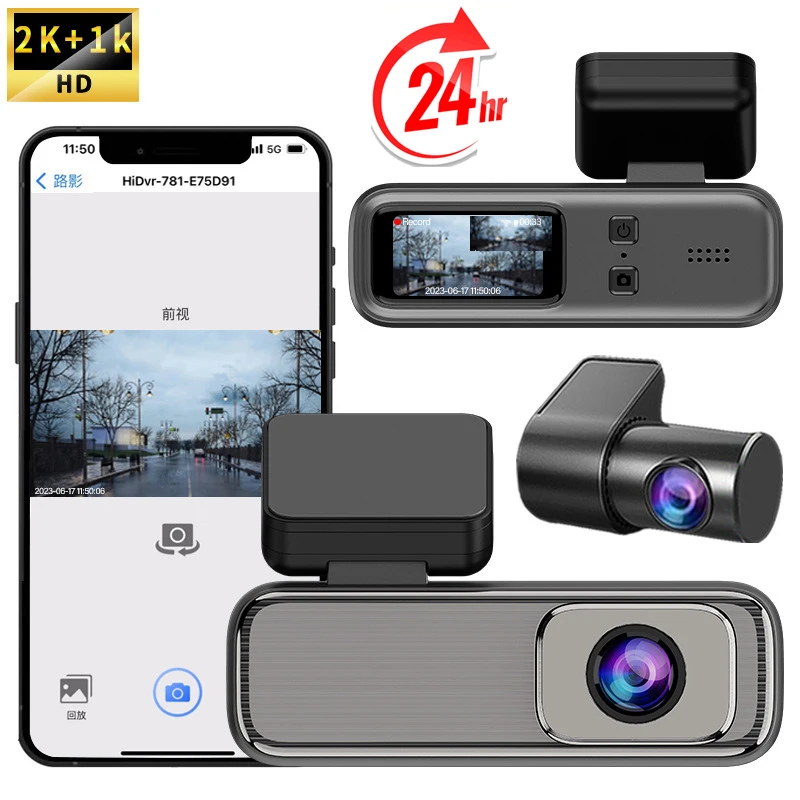 Q6 WiFi Dash Cam for Car DVR Camera Video Recorder Auto Night Vision Wifi APP Smart Connect Wireless 24H Parking Camera Recorder