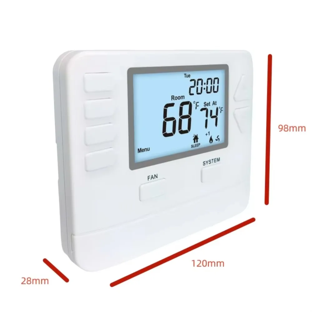Neue WFI Klimaanlage Temperatur Controller 24V Digital LCD Programmierbare Wärmepumpe WiFi Thermostat Mit Alexa