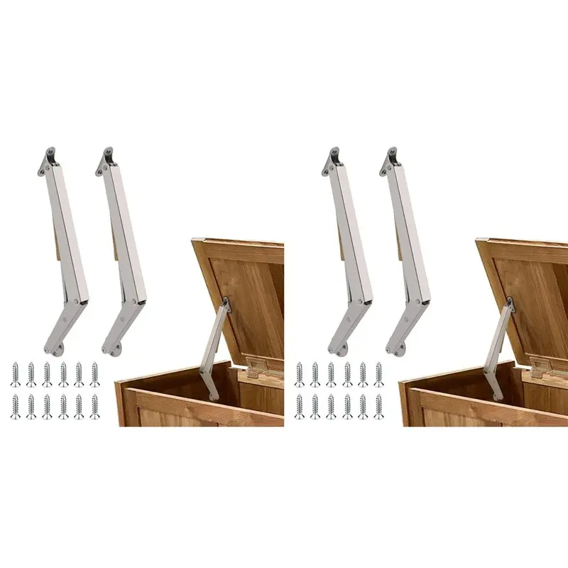 

【ORNAMENT】4 Pack 150N Gas Strut Spring Hinges For Heavy Lids To Keep Stay,Slow Down And Soft Close, Hydraulic Hinges