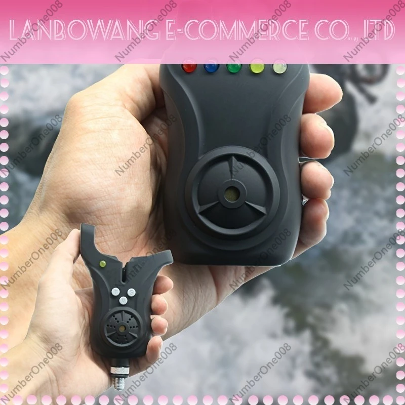 1+4 Fishing Rod Alarm Set Electronic Bite Alert with Bag Sea Pole Flashing Light Accessories