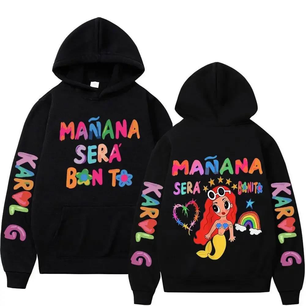 Female Singer Karol G Hoodies Manana Sera Bonito Printing Hoodie Bichota Multi-colors Sweatshirts Y2k Fleece Hoody for Men Women