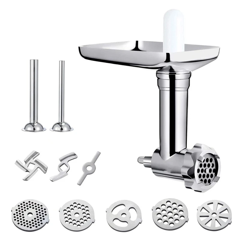 Metal Food Grinder Attachment For Kitchenaid Stand Mixers Sausage Stuffer Meat Grinder Food Processor Attachment