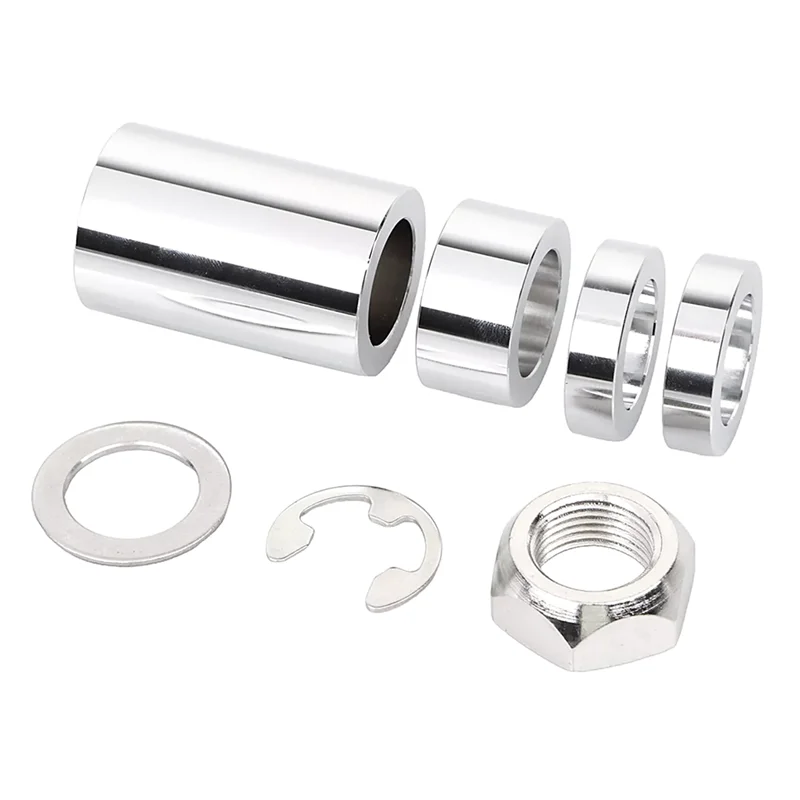 Compact Chrome Rear Axle Spacer Kit For Softail FLST FSXT 2008-UP Classic FLSTC